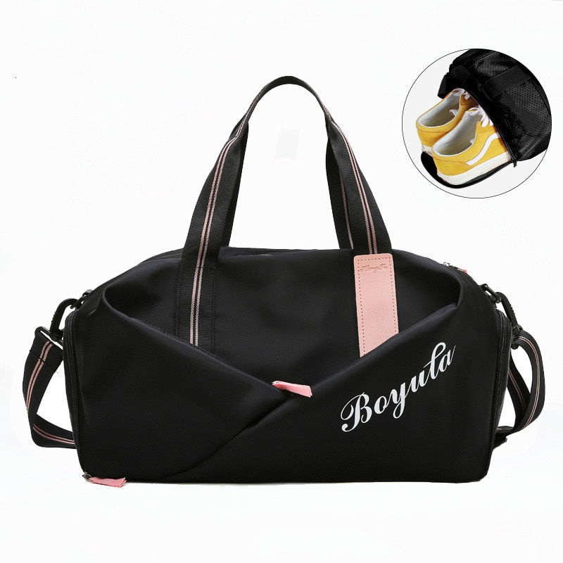 Bolsa de deporte Oxford para mujer, bolso de viaje para fitness, de , multifuncional, de hombro, para gimnasio, almacenamiento de zapatos, bolsa de fitness