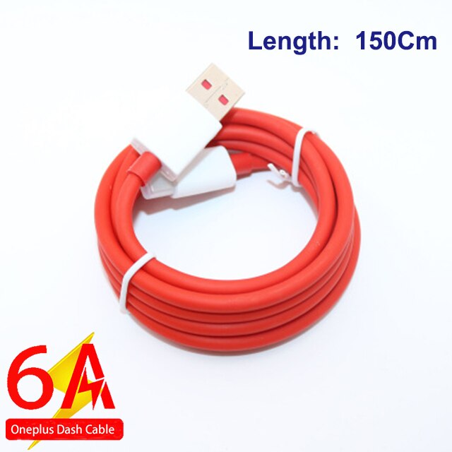 OnePlus 7Pro Dash Ladegerät Kabel 6A Typ-C Kabel Für OnePlus 7 6 5T 5 3T 3 handy USB3.1 Daten Ladung 6A Dash Kabel 1M1. 5M2M: Cable 150CM