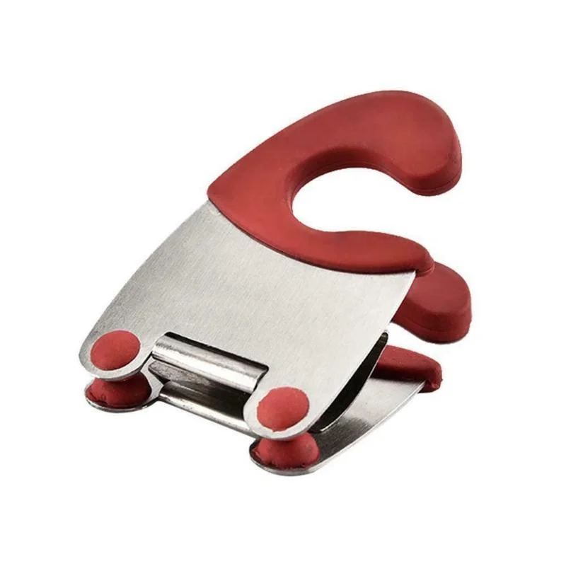 Pot Lepel Houder Pot Clip Houder Anti Verbranden Siliconen Grip voor Lepel Spatel Vork Kookgerei Lepel Rest Keuken Accessoires: Rood