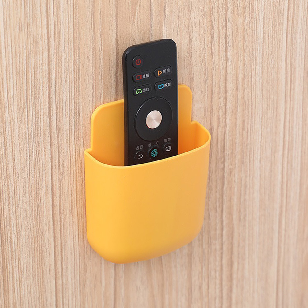 Wall Mounted Storage Box Mobile Phone Plug Holder Stand Rack Remote Control Storage Organizer Case For Air Conditioner TV