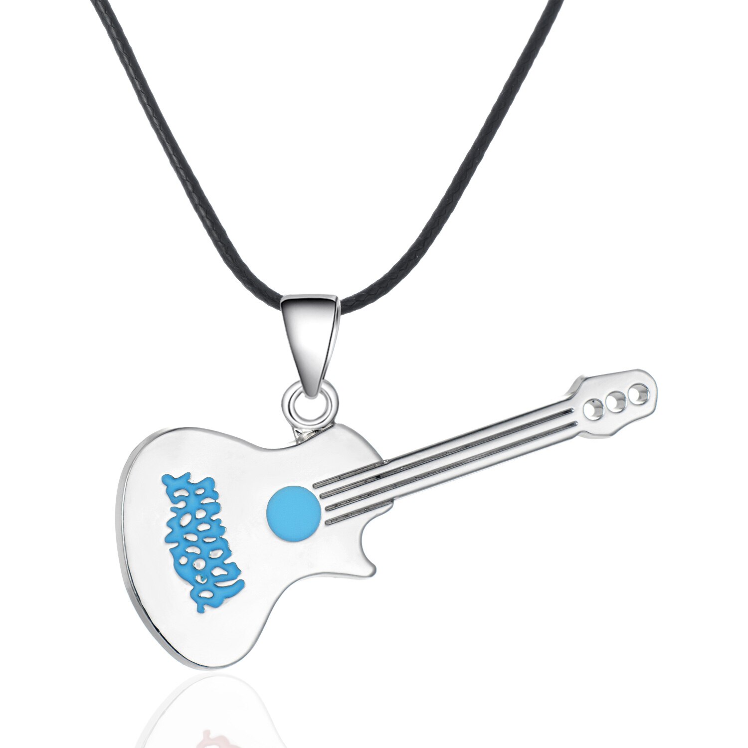Edelstahl Gitarre Anhänger Halskette Für Männer Punk Frauen Seil Kette 13 Stile Junge Weibliche Partei Schmuck Halsband: 12