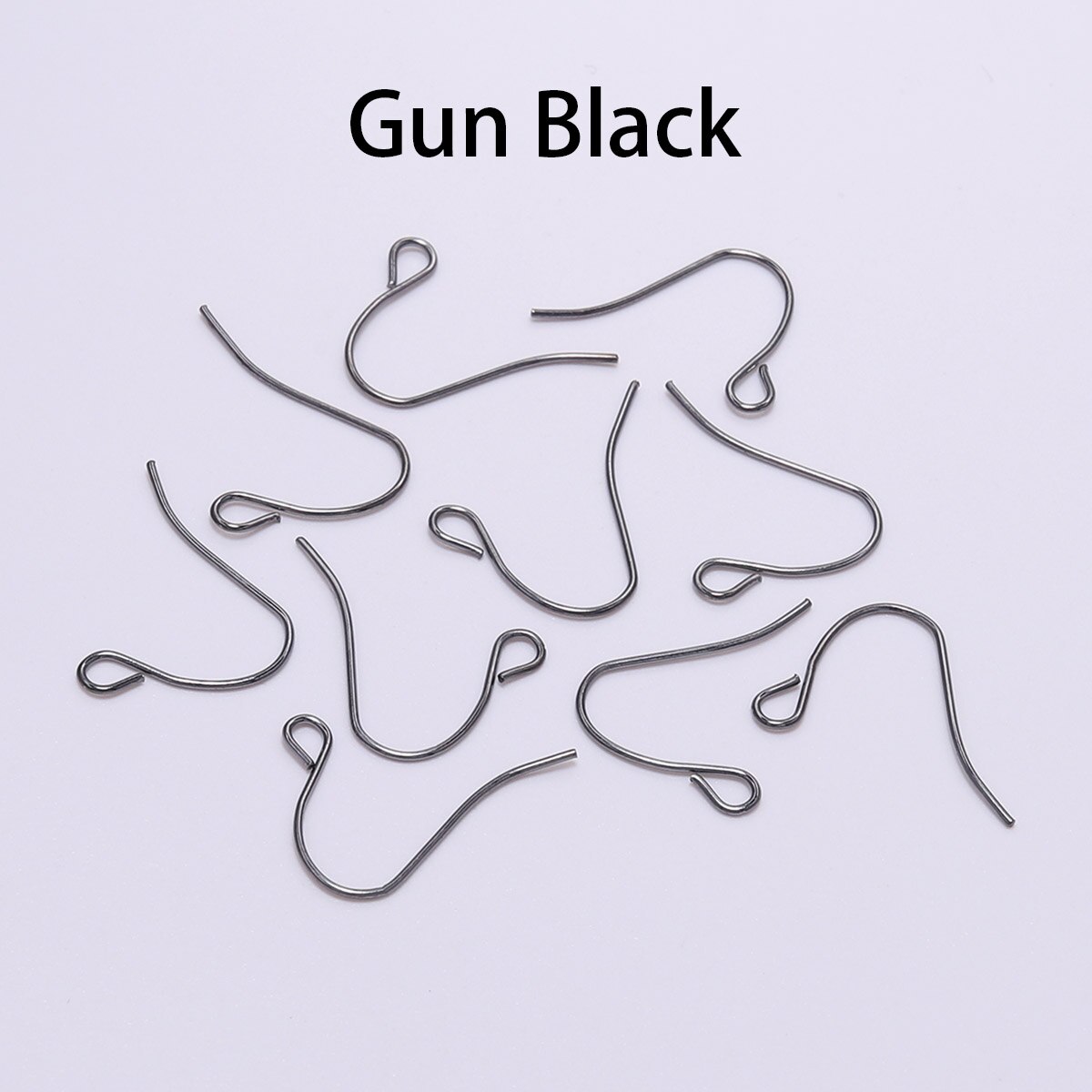 100 pçs/lote 21*12 milímetros Ouro Bronze Brinco Ganchos Earwire Achados Gancho do Ouvido Brincos Fechos Para Fazer Jóias DIY Suprimentos: Gun Black
