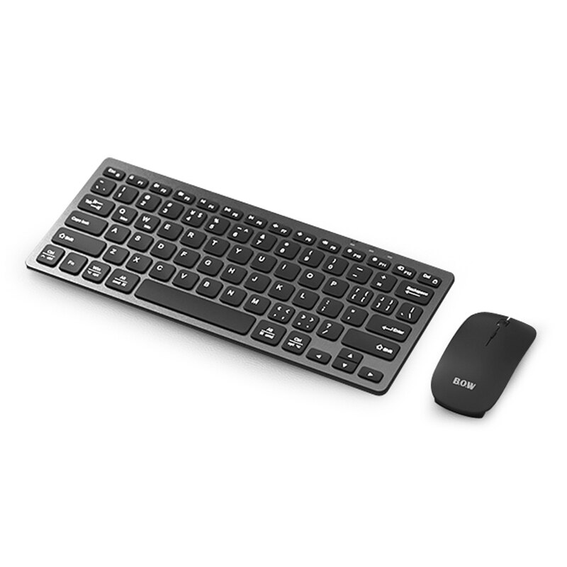 B.O.W Small Rechargeable Keyboard Bluetooth , Keyband and Mouse Wireless Combo For Computer, Laptop, Tablet: Black keyboard kits