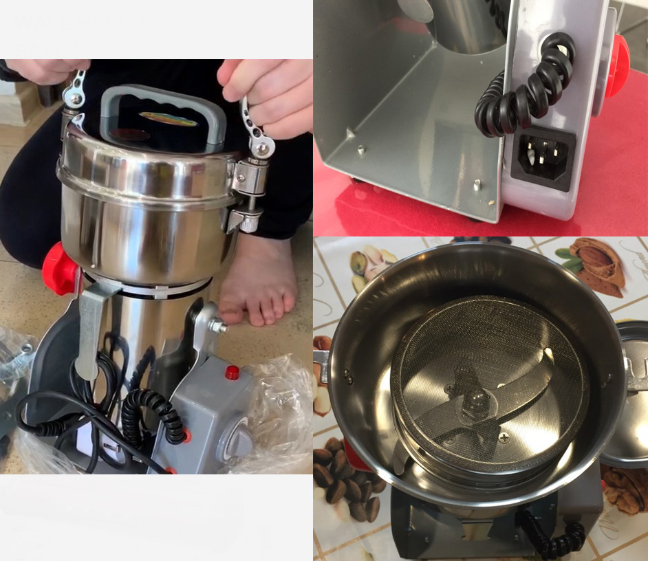 Broyeur, 110V/220V, 800g, pour Grains, épices, herbes, céréales, café, aliments secs, appareil broyeur, farine et poudre, médicaments