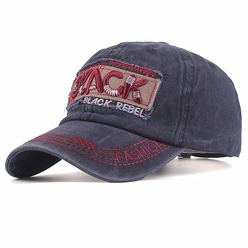 Xthree Baseball Cap Gewassen Katoen Voorzien Cap Brief Zwart Borduren Snapback Vader Hoed Voor Mannen Bone Gorra Casual Casquette cap: Blauw