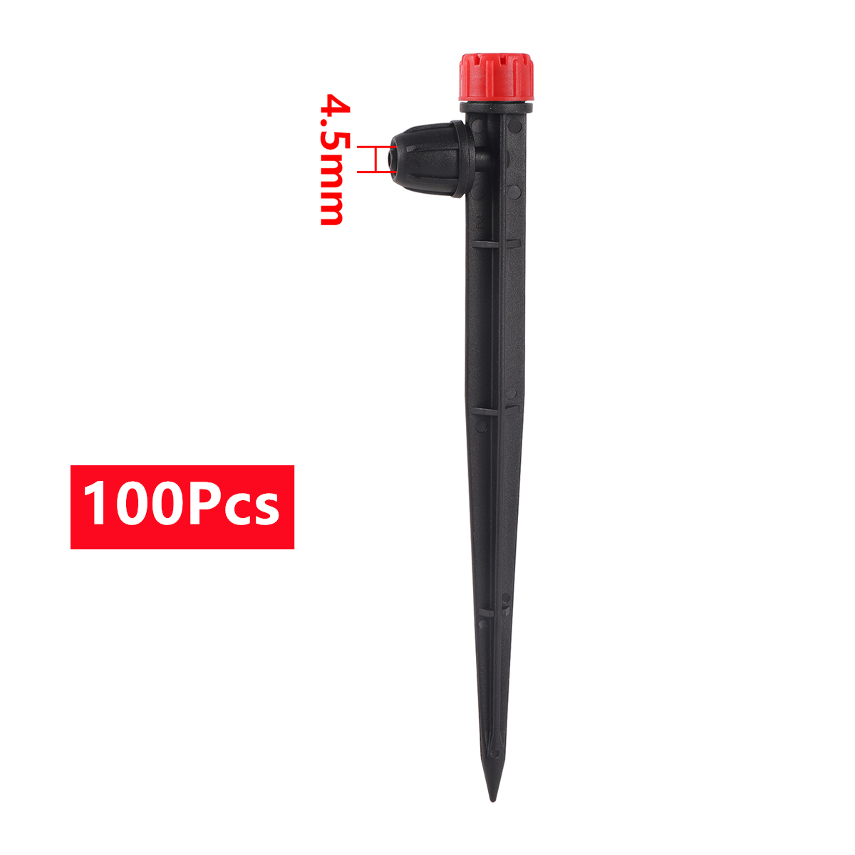 Dispositif de micro-pulvérisation d'irrigation de jardin, gouttes rouges réglables branchées au sol, flèche goutte à goutte à cercle complet, résistant à 360, 8 trous, 10 pièces, 100 pièces