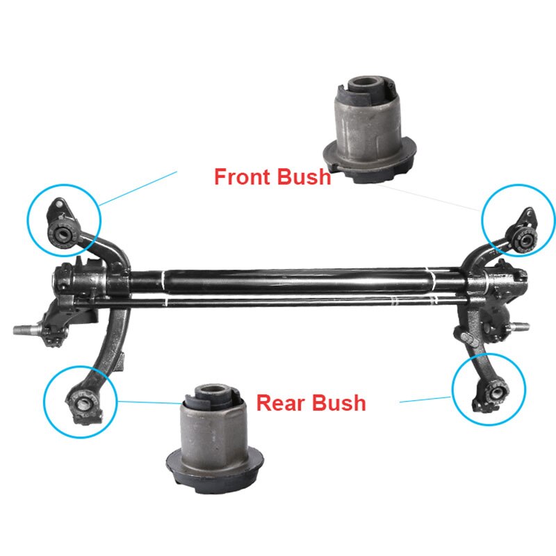 Baificar Brand Rear Axle Bushing Suspension Buffer Block Crossmember Flexib Joints Bush For Peugeot 206 207 Citroen C2