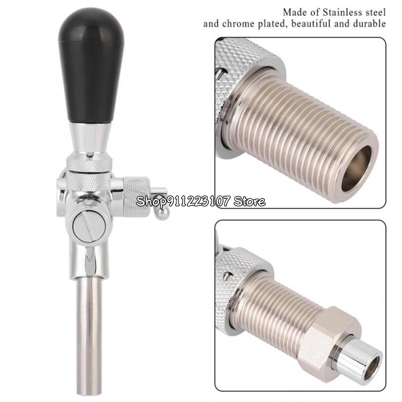 Cocoarm Bierhahn Edelstahl - Verstellbare Bierarmatur Für Fässer | G5/8 Gewinde Homebrewing
