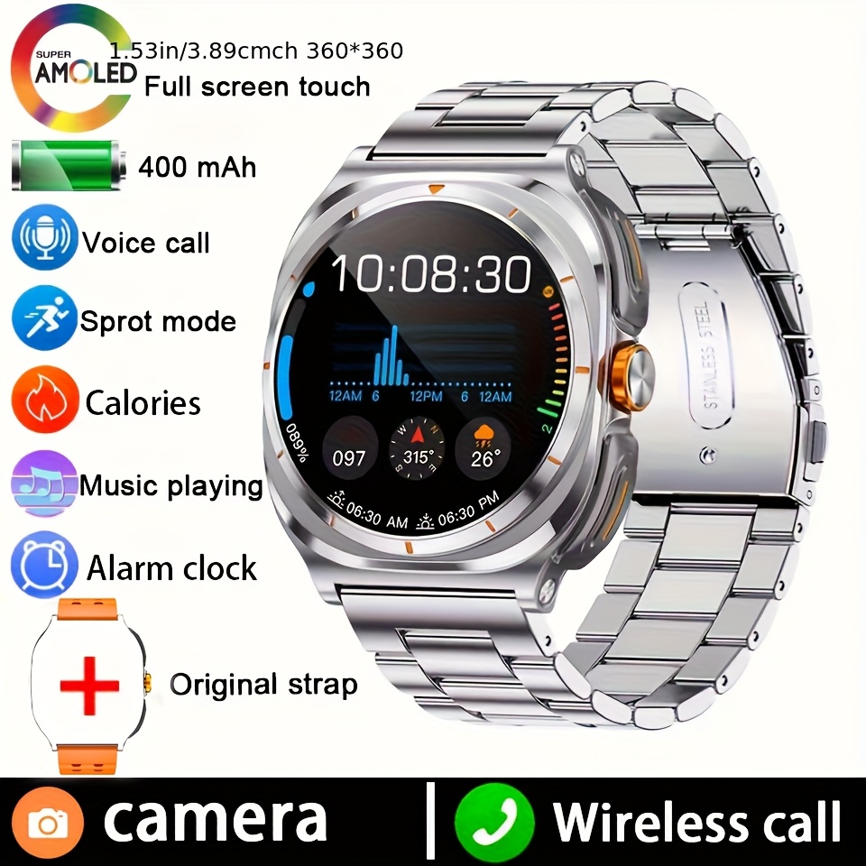 2025 novo atualizado para xiaomi tws 2 em 1 smartwatch com fones de ouvido bluetooth chamada ip68 à prova dip68 água ao ar livre gps esporte smartwatch: CINZA