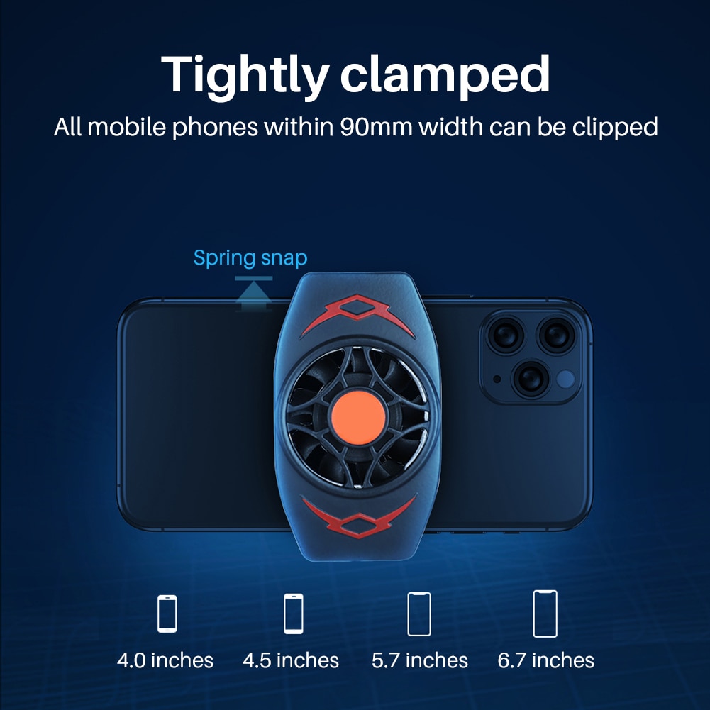 Portable Cooling Fan Game Mobile Phone Cooler USB Powered Cell Phone Radiator Snap-on Cooling Tool For IPhone For Samsung