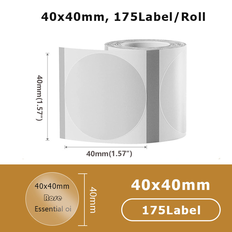 M110 Color Transparent Thermal Adhesive Label Roll,suit for phomemo M110/M200/M120/M220 E210 P50 DETONG P1