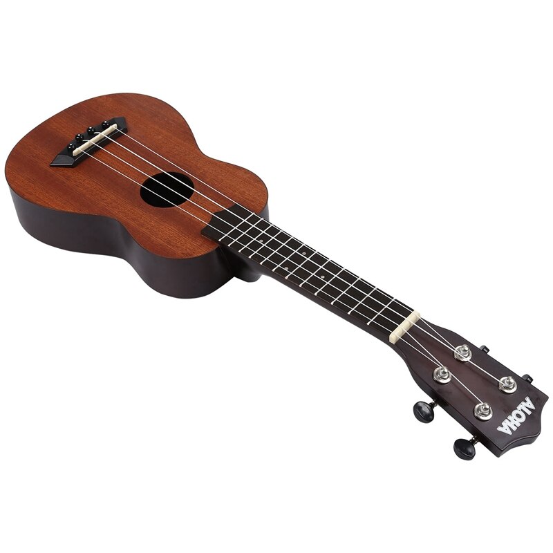 ALOHA 21 pouces ukulélé débutant Soprano ukulélé sapélé bois 4 cordes guitare acajou cou délicat Tuning Peg