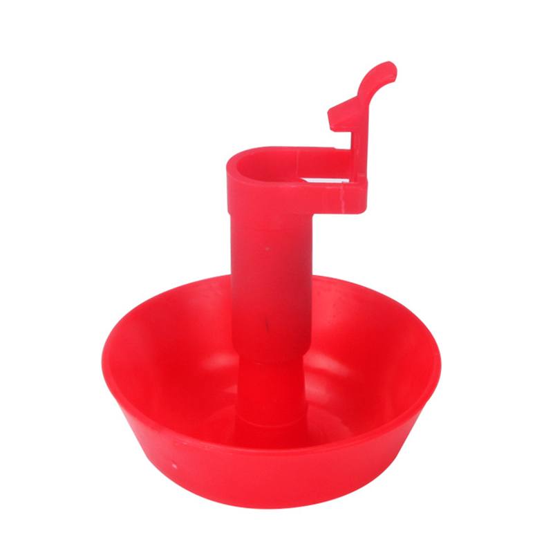 Automatic Chicken red Cup Waterer Bowl Kit Farm Coop Poultry Waterer Drinking Feeder Tool for Chicks Duck Goose Turkey Quail Acc: A