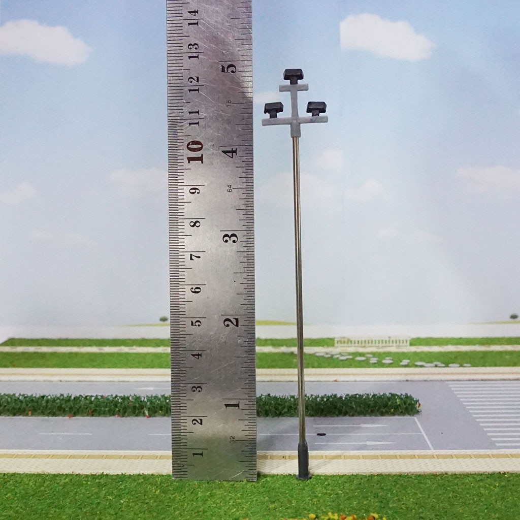 5 Pcs HO OO Scale Model Train Light Railway LED Lamp Post Street Lights Building Scenery Layout Model Accessories &amp; Scenery