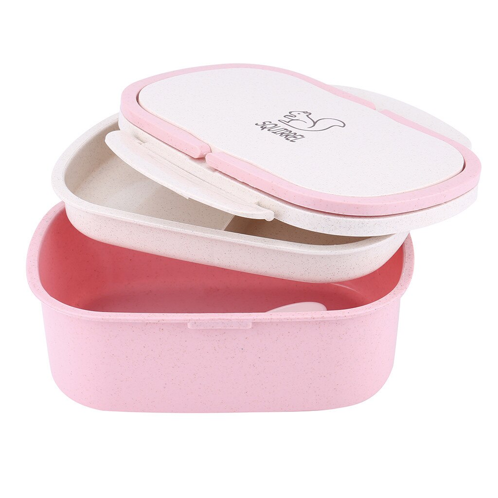 Portable Lunch Box Microwave Lunch Container Box on-the-Go Meal Snack Packing Microwave Safe Portable Student School Lunchbox