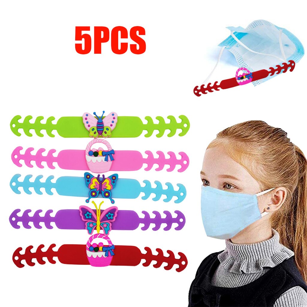 Protector de gancho ajustable para mascarillas, 9 Uds., antideslizante, alivia el dolor de orejas, salvaorejas: E