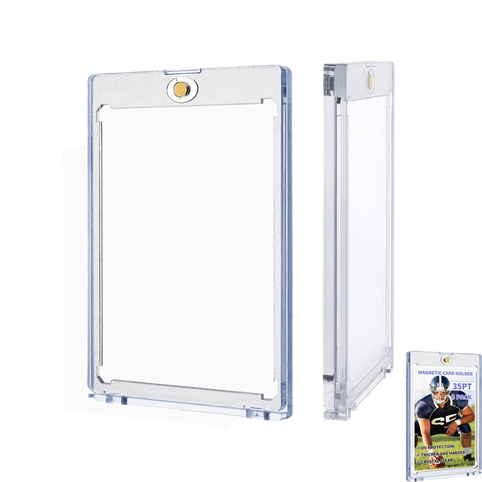 1/6Pcs Magnetic Card Holder Clear Acrylic Photo Protectors Display Case Idol/Sports Star Photo Cards Organizer Year