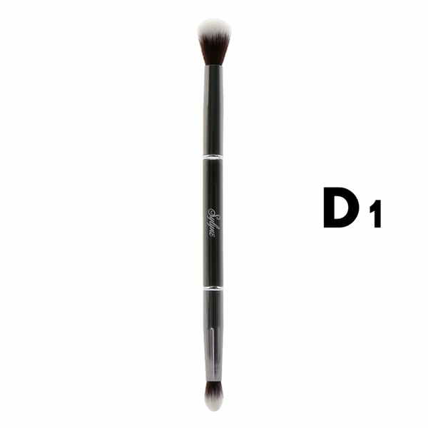 Sylyne makeup penslar 100%  metall dubbeländade blending ögonskugga ögonbryn ögon concealer make up borstar hållare.: 1pc d1