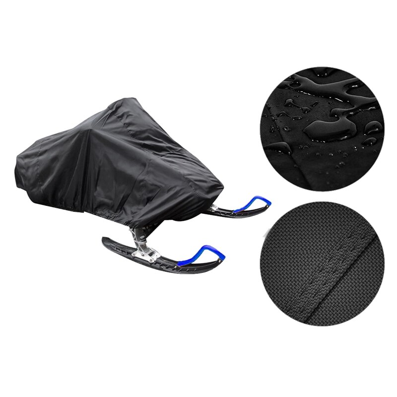 145 inch x 51 inch x 48 inch Snowmobile Cover Waterproof Dust Trailerable Sled Cover Storage Anti-UV All-Purpose Cover Winter Mo