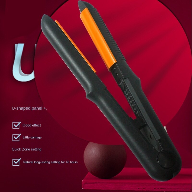 HA-Life Curved Splint Hairdressing U-shaped Semi-circular Curling Iron Buckle Hair Root Barber Shop Curling Iron Fluffy Perm