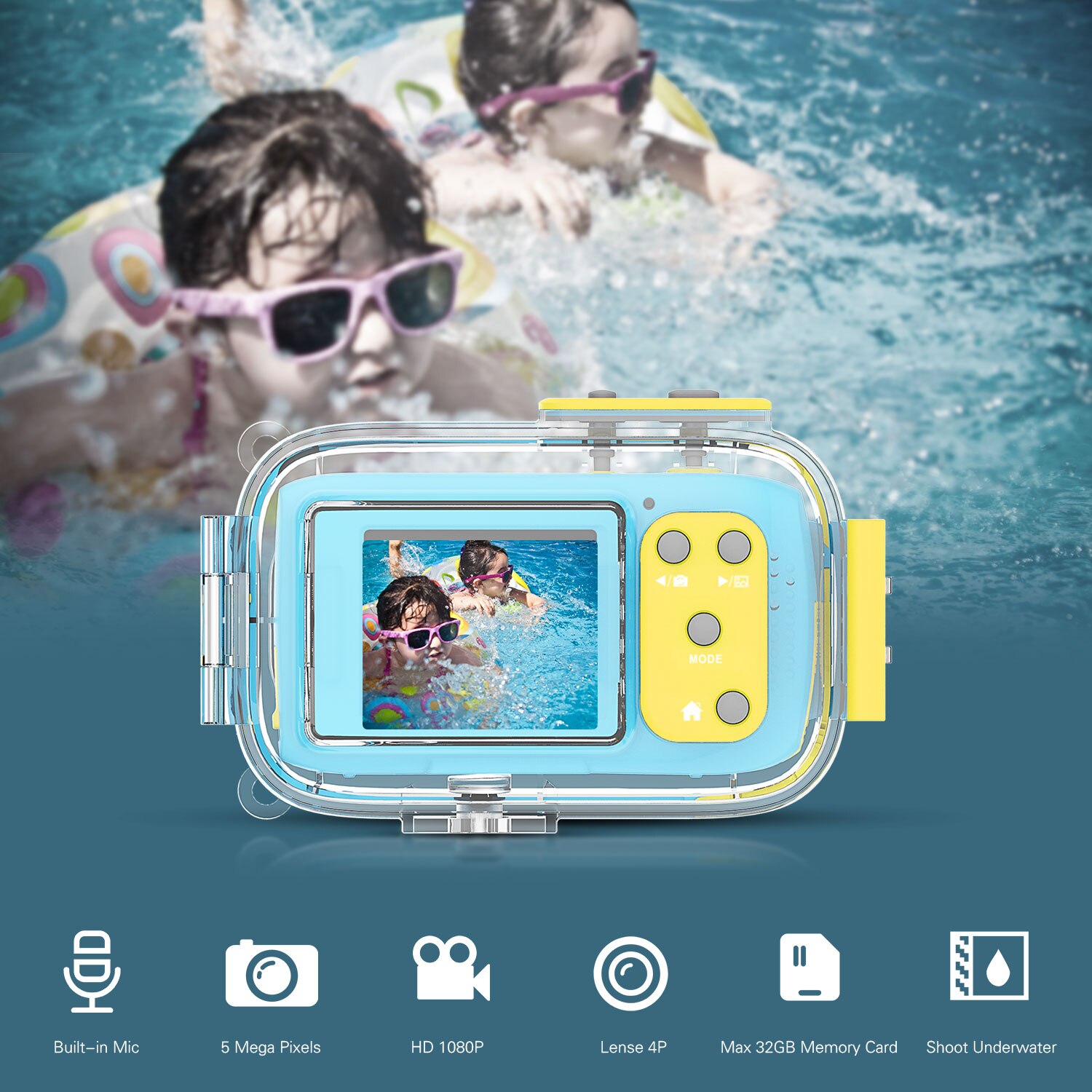 Digitale SLR Camera voor Kinderen Kinderen Mini Actie Camcorders 2 In IPS Scherm Educatief Baby Speelgoed Waterdicht Schokbestendig Camera &#39;S
