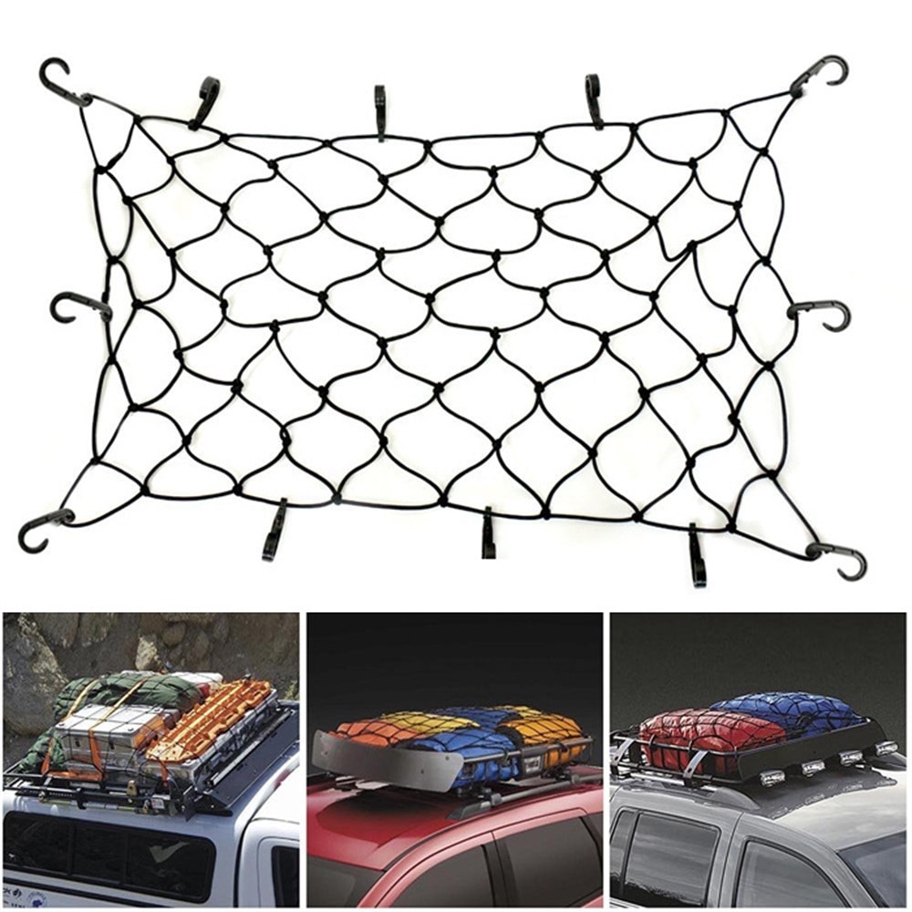 Car Roof Loading Nets Elastic Mesh Trunk Rope Sleeve Storage Storage Nets Car Cargo Fixed Cargo Fixed Nets: Default Title