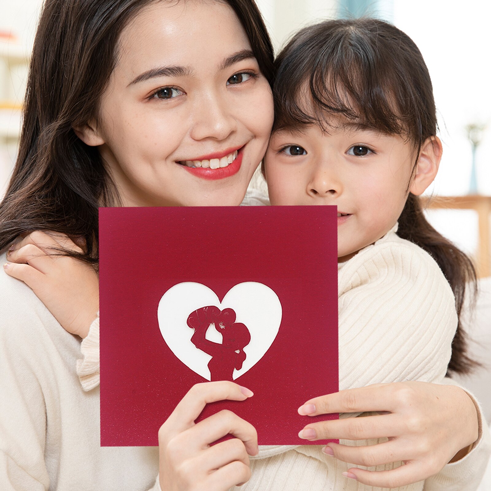 3D Pop Up Card Handmade 3D Happy Mothers Day Greeting Card Thank You Card-For Mom Wife Grandma Step-Mom Mother-In-Law