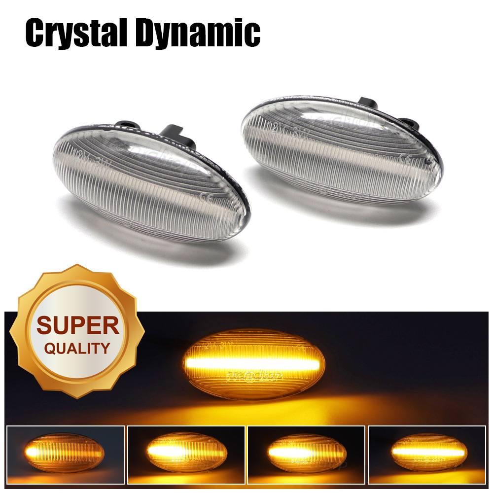 LED Flashing Side Marker Light Dynamic Turn Signal Lamp Car Tuning Indicator For Peugeot 307 206 407 107 607 1007 C1 C2 C3 C5 C6: RGB