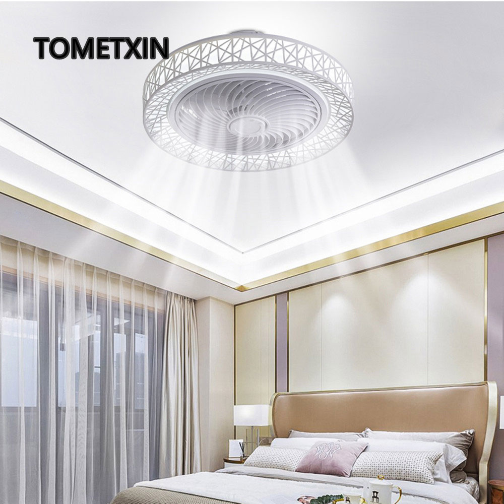 50cm smarta led takfläktar med lampor fjärrkontroll sovrum inredning ventilator lampa luft osynlig wifi bluetooth tyst
