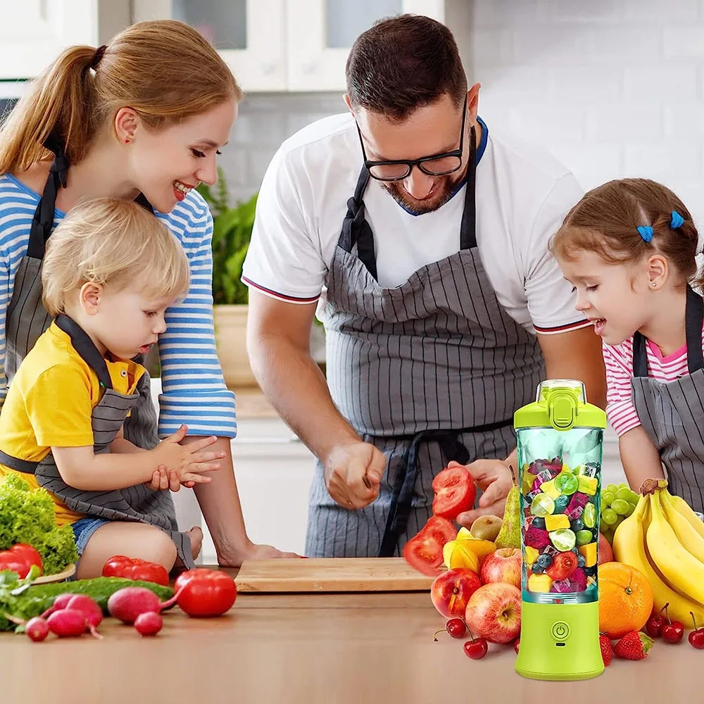 Portable Blender Juicer Multifunctional Usb Charging 600ml Electric Juicer Machine Fresh Fruit Juice Blender Smoothie Cup Bottle