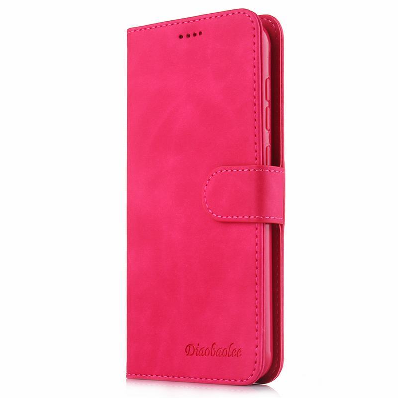Fällen Für Xiaomi Mi 9 SE Fall Abdeckung Magnetische Flip Mit Karte Slot Brieftasche Plain Vintage Leder Telefon Tasche Für xiomi Mi 9 9se Coque: For Mi 9 SE / Rose Red