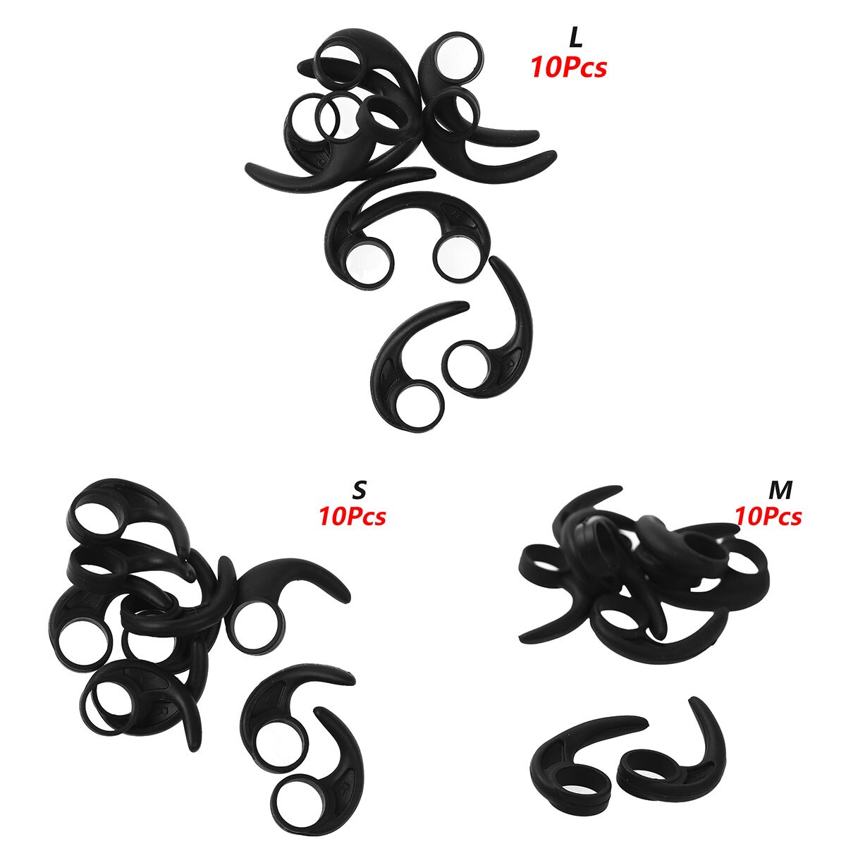 5 Pairs Oordopjes Haken Zachte Siliconen Oortelefoon Vinnen Vleugels Adapters Verwijderbare Oor Budlocks Anti Slip Bluetooth Headset Grips Oordopjes
