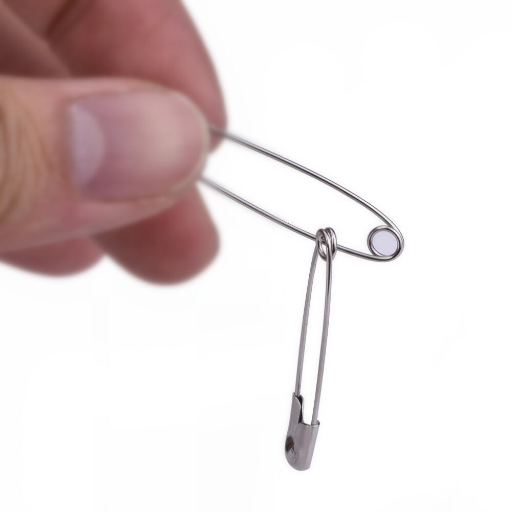 50pcs* 36mm Metal steel silver Safety Pins , ! 30g BZZ04