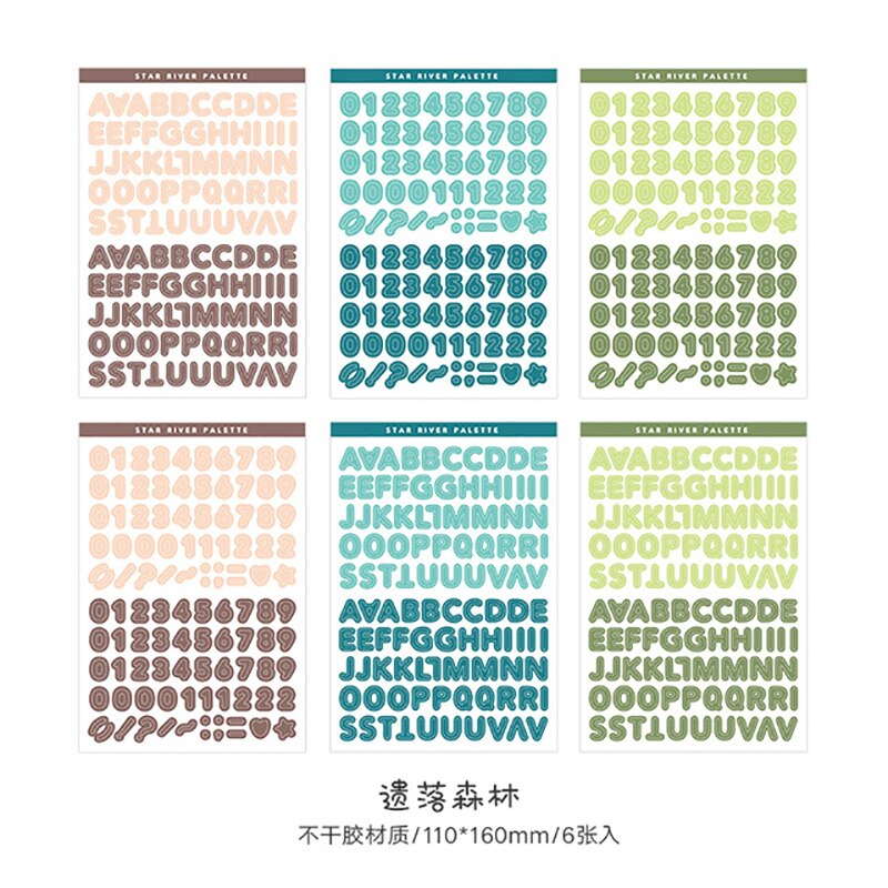 Oein 6 Sheets Alphabet Stickers Self Adhesive Letter Stickers: yiluosenlin