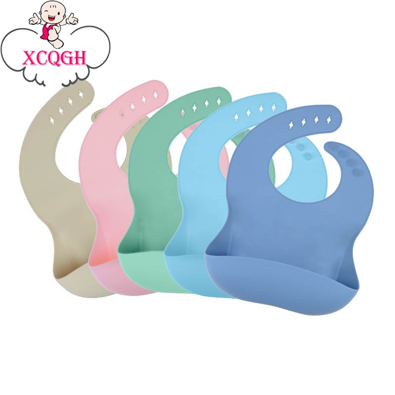 Xcqgh babadores de silicone para bebês, avental de alimentação para bebês, criança, bandana, cachecol de dropship