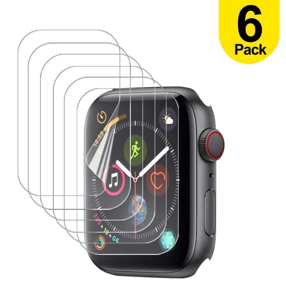 6 Pack Screen Protector Voor Apple Horloge 7 6 Se Serie 5 40Mm 44Mm Case Vriendelijke Bubble-gratis Hd Clear Iwatch 3 Tpu Flexibele Film: 42mm