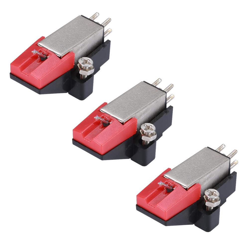 Dual ziehen um Magnet Plattenspieler Patrone mit Stereo Stift Nadel Vinyl Plattenspieler Phonographen Stift Ersatz Zubehör: 3Stck
