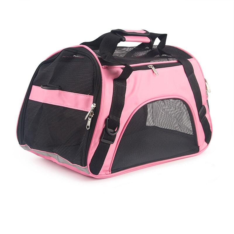 Zachte Kanten Carriers Draagbare Huisdier Zak Roze Hond Draagtassen Blue Cat Carrier Uitgaande Reizen Ademend Huisdieren Handtas: Roze / S 43X22X26cm