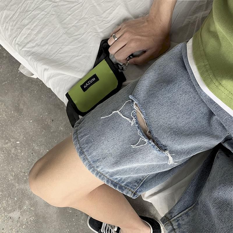 YUNFAN men jeans shorts hole printed Harajuku straight pants blue mens denim clothes summer outfits Knee Length streetwear: XXL