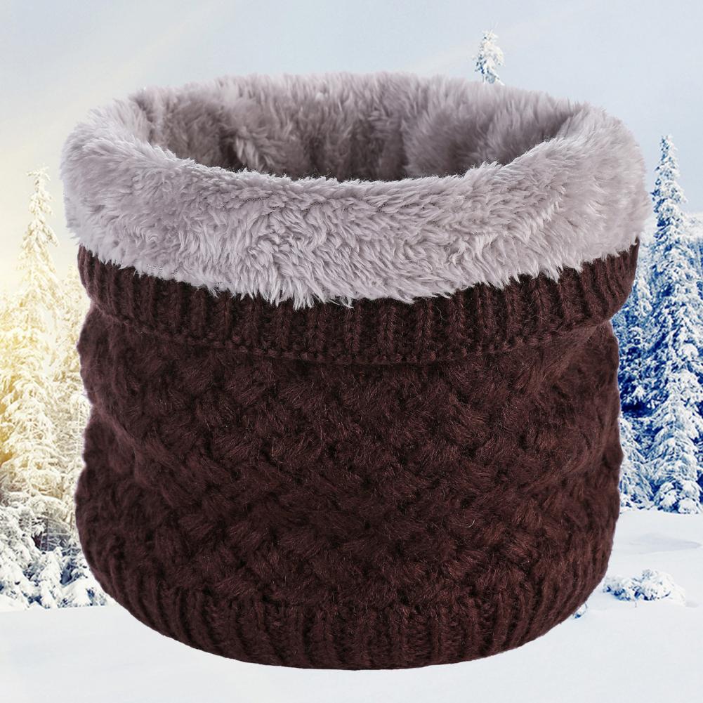Neck Warmer Wear Resistant Thick High Elastic Plush Lining Neck Scarf Winter Neck Warmer for Cold Weather