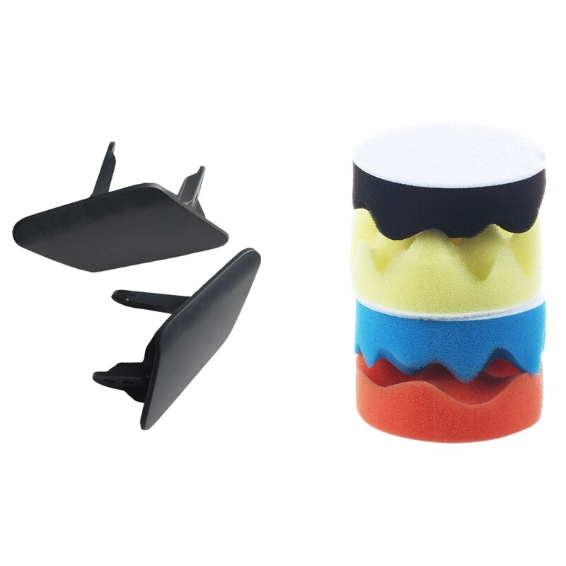4x bil poleringsbuffer polering polering bølgende svamp pads 3 tommer og 2x for bmw  f30 f31 3 serie frontlys vaskemunnstykke
