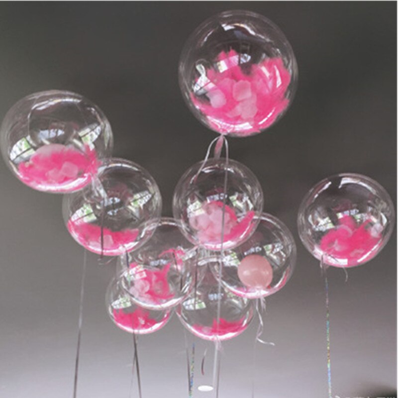 12/20/24/36 Inch Transparante Bobo Bubble Ballons Pvc Clear Helium Opblaasbare Ballonnen Bruiloft Verjaardag Baby Shower Decoratie