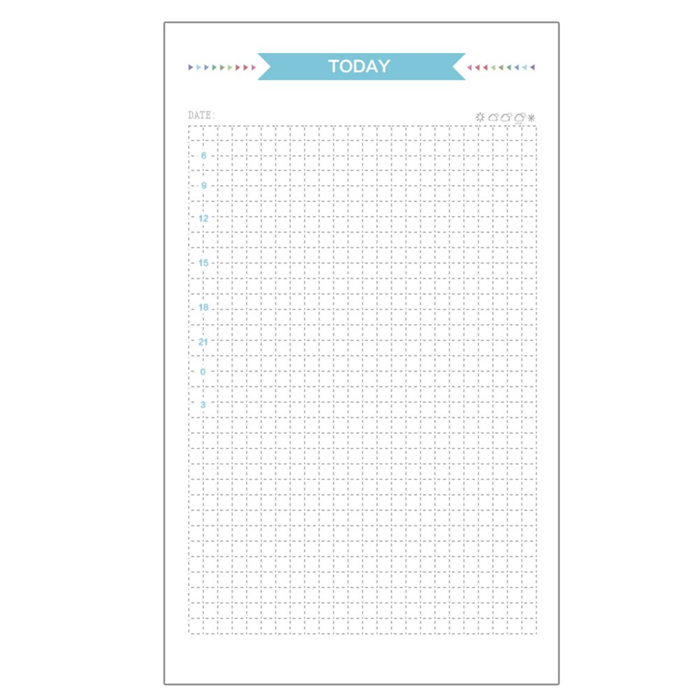 40 Sheets A6 Size 6-Hole Paper Refills For Notebook Planner Journal Dairy (TODO Diary): Diario