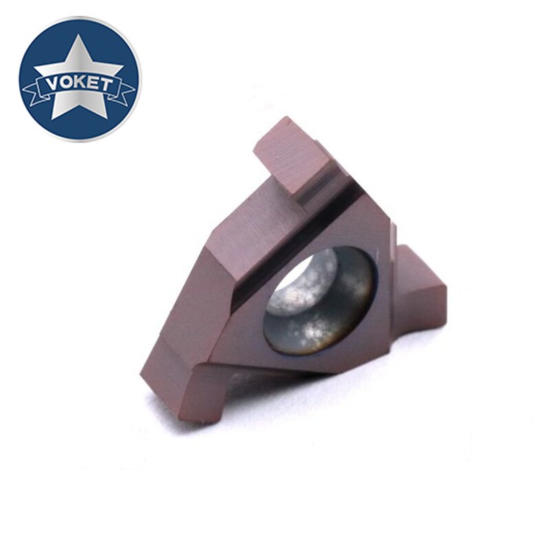 VOKET Lathe inner hole circlip groove blade T11N T16N stainless steel alloy cutter head with internal thread turning tool holder