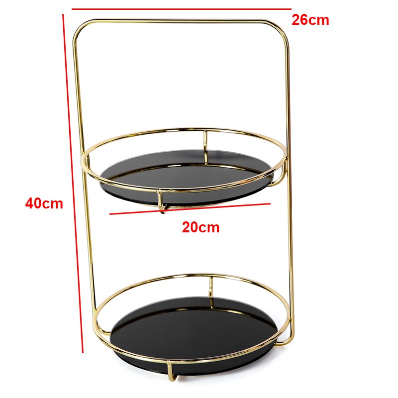 Anfei ankom parfume opbevaring organisator metal guld læbestift kosmetisk arrangør roterende kage display arrangør