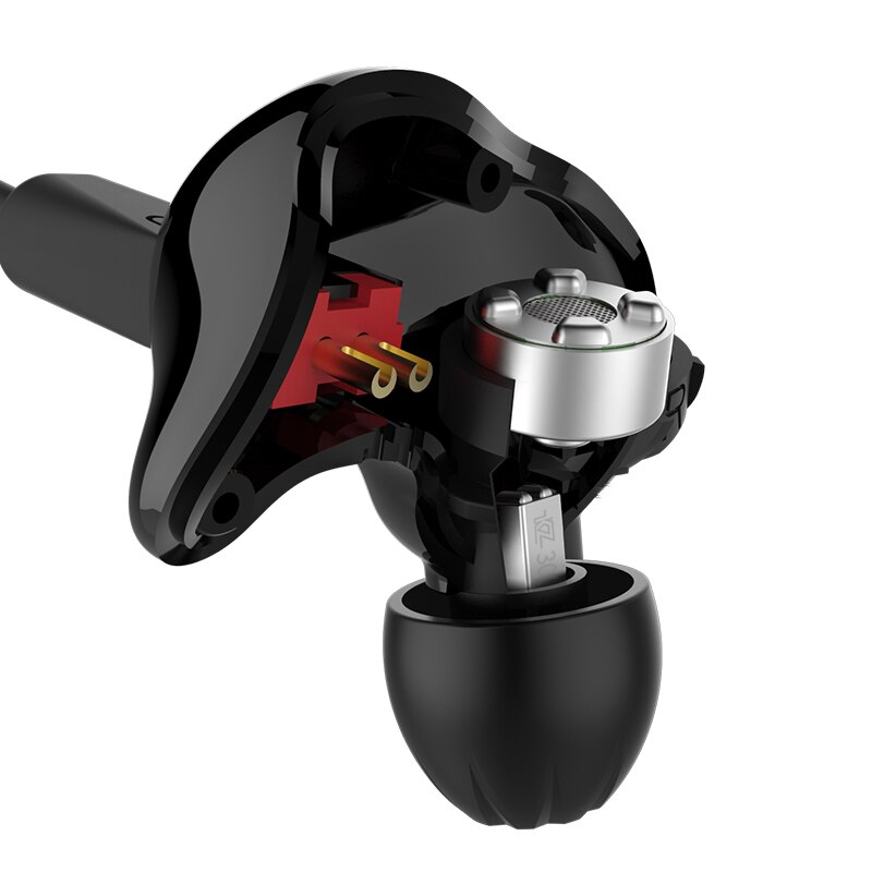 Auriculares estéreo de tecnología híbrida KZ ZS4, auriculares con armazón para Monitor, auriculares para teléfonos y música