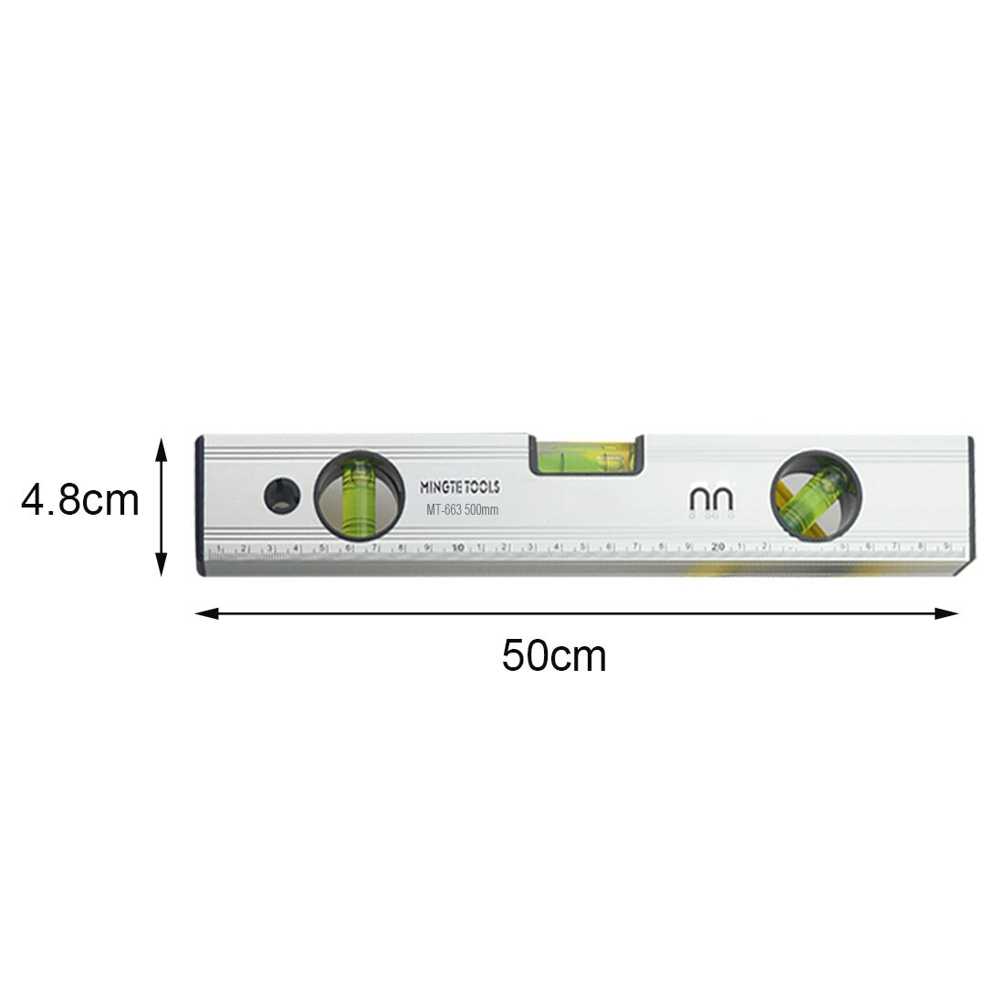 Hoge Precisie Waterpas Magnetische Hoge Lager Heerser Meetinstrument Horizontale Regel Mini Waterpas Balans Heerser: Goud