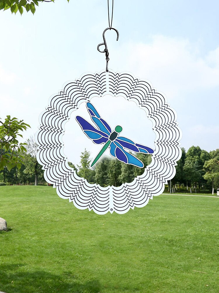 Spinner de viento de 8 pulgadas, colgante brillante de sonido de Metal 3D para , se puede colgar al aire libre en jardines, balcones y interiores