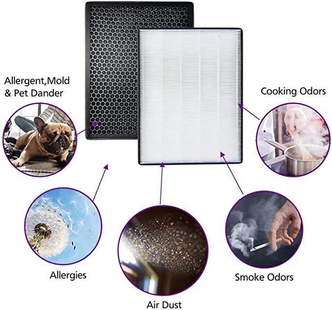 vhbw 2x HEPA Filter Ersatz für Sharp FZ-D60HFE für Luftreiniger