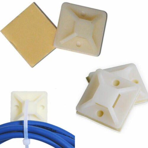 ADHESIVE CABLE TIE MOUNT CLIP 0.78 INCH ZIP TIE HOLDER WALL INSTALL